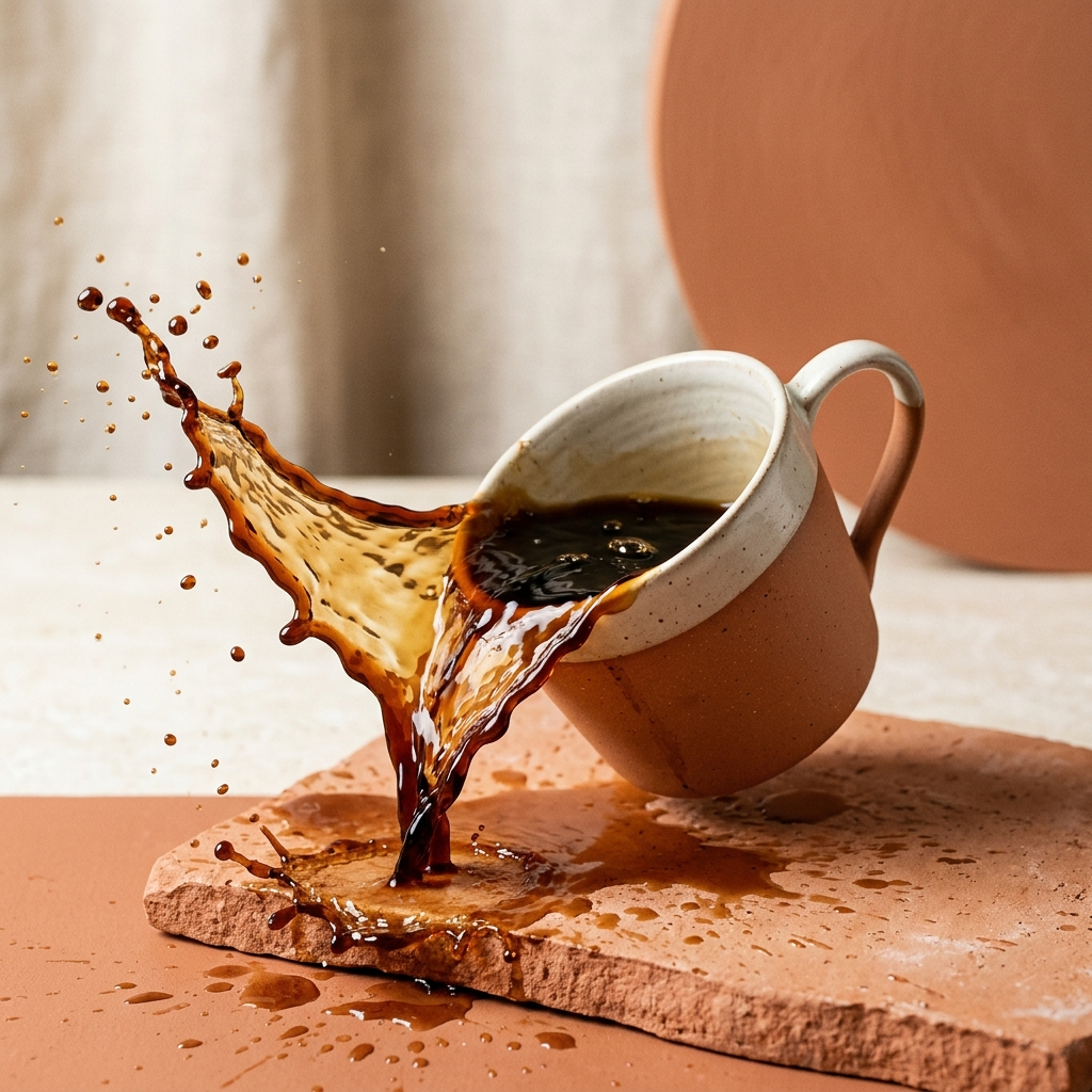 Pouring a freshly roasted batch of Fourhands coffee